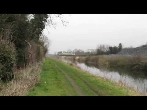 Commuter train near Westmanstown between Lucan and Clonsilla County Dublin.