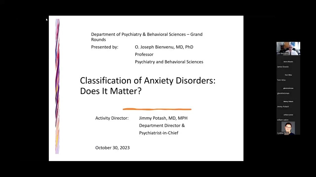 Johns Hopkins Psychiatry Grand Rounds | Joe Bienvenu, M.D., Ph.D.