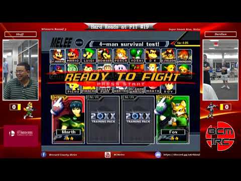 Hard Reads at FIT 19 Derdian (Marth) vs Stuff (Fox) - Melee Singles: Winners