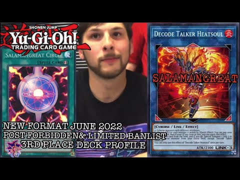 Yugioh new format June 2022 local's 3rd place deck profile-salamangreat-lane smith