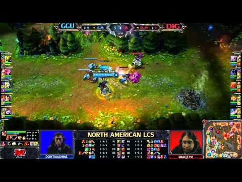 Good Game University (GGU) vs Team Dignitas (DIG)- League of Legends LCS 2013 NA Spring W4D1
