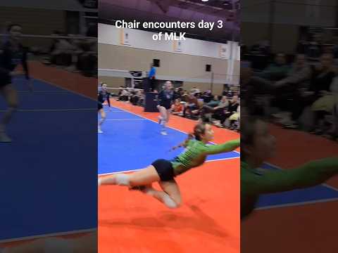 Volleyball and Chairs... not a good combination.  