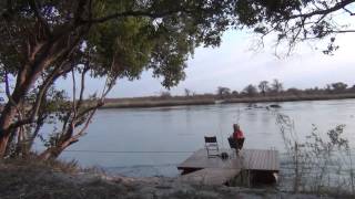 preview picture of video 'On a jetty along  the Zambezi'