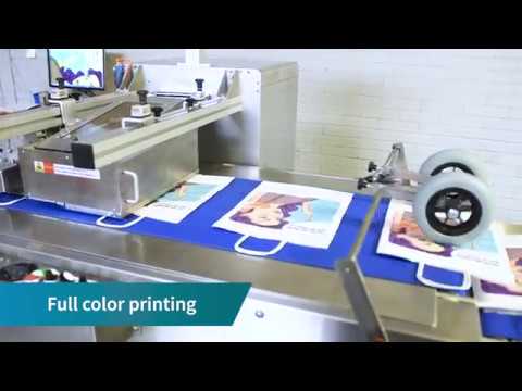 Printing full color on carrier bags