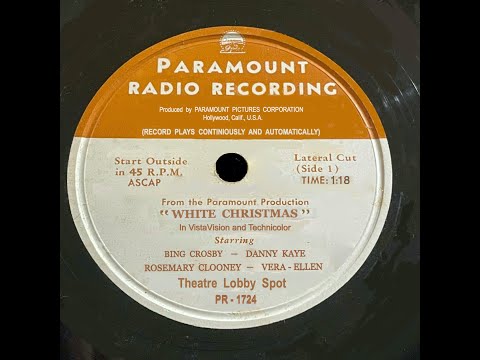 White Christmas I Paramount Record (and Cinema Trailer), with Rosemary Clooney ©1954