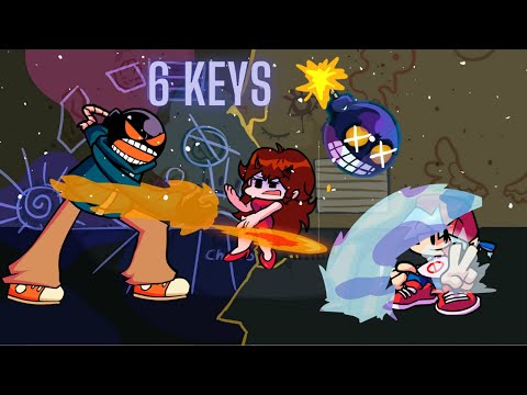 Friday Night Funkin Whitty's Fire Fight 6 KEY RECHART!! FULL WEEK (CUTSCENES)