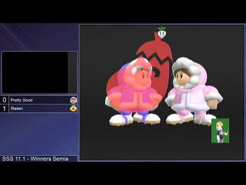 SSS 11.1 SSBM - Pretty Good (Ice Climbers) vs. Rasen (Sheik) - Melee WSF