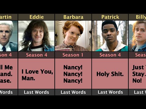 Stranger Things Character Last Words Before Death | Season 1, 2, 3, 4 And 5