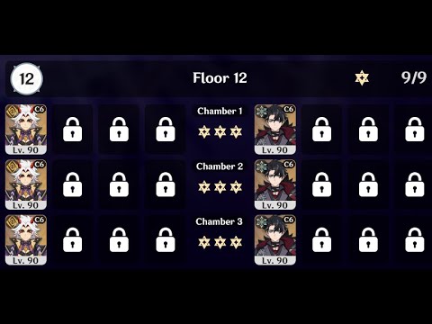 C6 Itto & C6 Wriothesley, Solo Abyss Floor 12 on Both Chambers