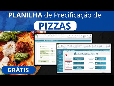🟢[Gratuita] Planilha de Precificação de Pizzas Grátis - como colocar Preço em PIZZAS {Em Excel}