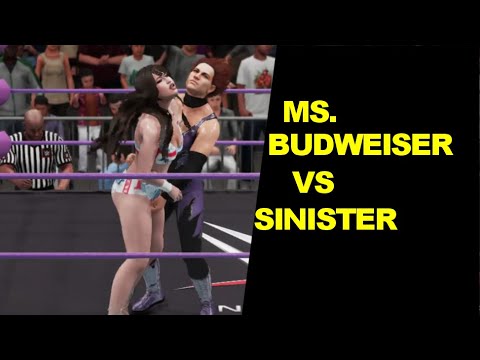 GLOW 1985 Ms. Budweiser vs Sinister - Mixed Wrestling