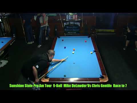 Mike Delawder VS  Chris Gentile Sunshine State Tour 9 Ball at Strokers Billiard's FL