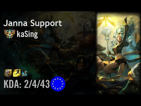 Janna Support vs Braum - kaSing - EUW Challenger Patch 6.8