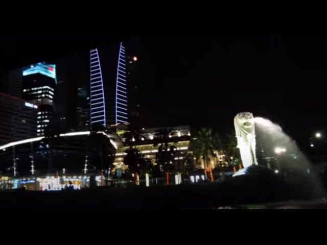 Lichter-Bootsfahrt auf dem Singapur River