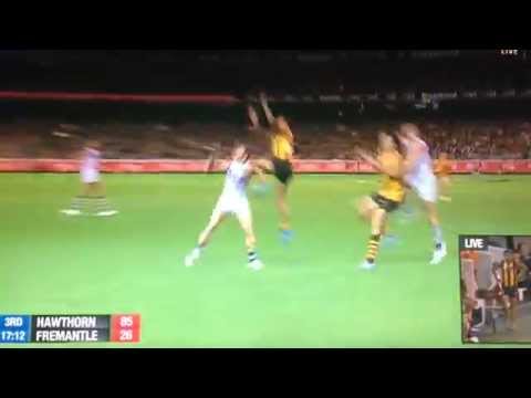 Cyril Rioli Takes A Hanger and goes BANG!! Round 3 2014