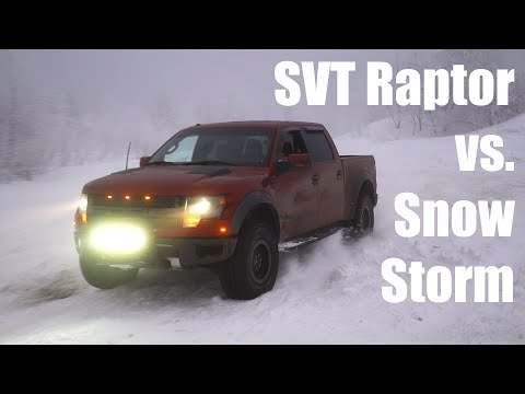 SVT Raptor on New Mickey Thompson M/T's vs. Snow Storm!