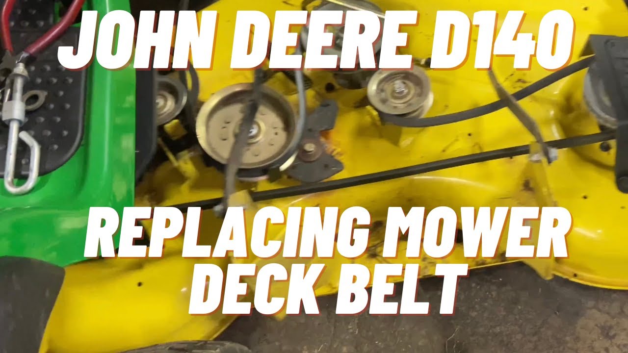 How to Install a Mower Deck Belt John Deere D140
