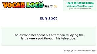 Video thumbnail for sun spot