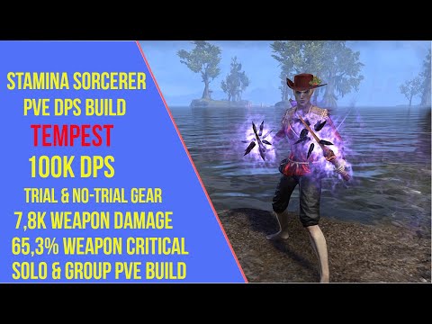 ESO Stamina Sorcerer PVE DPS Build - Tempest - High Isle