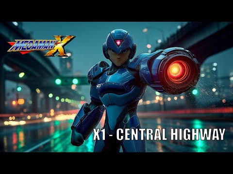 Mega Man X1 - Central Highway | AI Short | Arcade Anthology