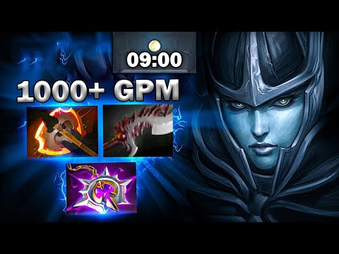 Insane 9Mins Battle Fury Phantom Assassin 1000+ GPM 33Kills One Shot Crit Dota 2