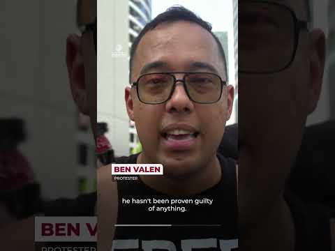 Tate supporters rally for brothers ahead of bail hearing in Miami | AJ #shorts