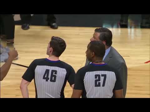 Brooklyn Nets @ Toronto Raptors -bizarre scenes as basket needs levelling and delays game