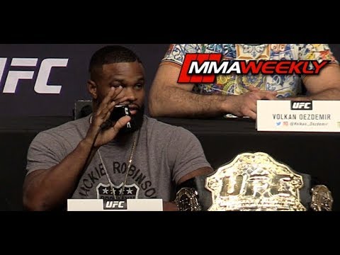 Sparks Fly Between Tyron Woodley and Darren Till at the UFC 25th Anniversary Press Conference