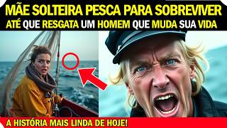 Mãe solteira pesca para sobreviver… até que salva um homem que transforma sua vida