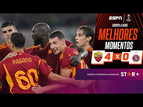 Gols e lances de Roma x Servette