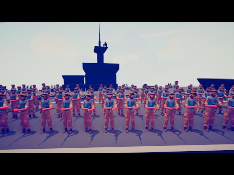 150x navy soldier attack rebels base - Totally Accurate Battle Simulator TABS