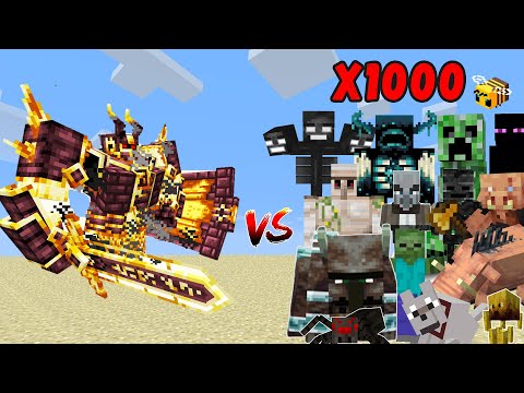IGNIS vs 1000x Every Minecraft Mob / Minecraft Mob Battle
