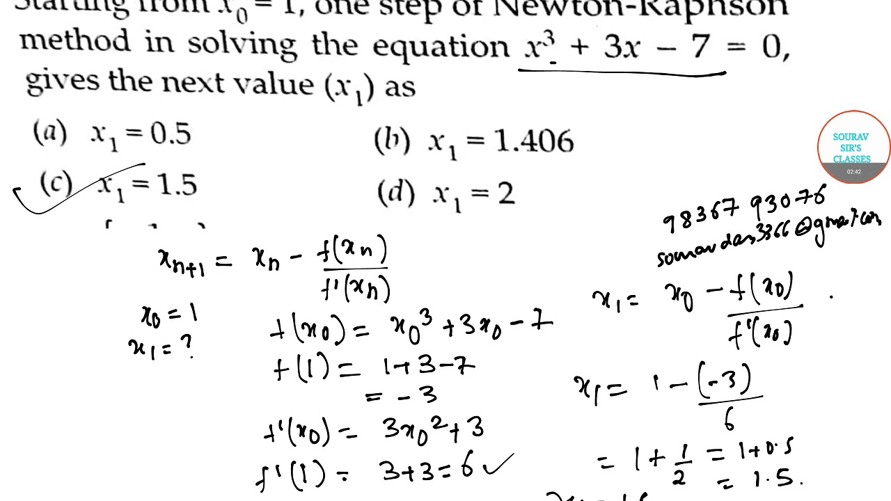 NEWTON RAPHSON METHOD ONLINE LECTURES,YEAR SOLVE,COMPLETE SOLUTION,STUDY MATERIAL