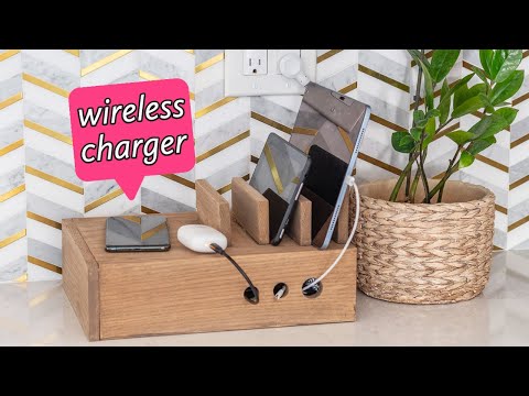 DIY charging station with wireless charing | Easy beginner project