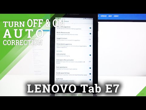 How to Manage Auto Correction in Lenovo Tab E7 - Correct Typos in Lenovo Tab