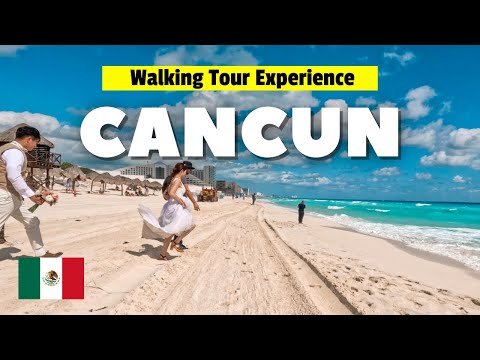 CANCUN, MEXICO 🇲🇽  Walking Tour 4K | Experiência Imersiva