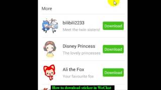How to download sticker in WeChat