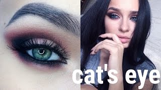 Смотреть онлайн Красивый макияж: кошачьи глазки