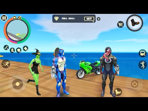 Rope Hero: Vice Town (Venom character VS Hulk woman) – Venom Rope Hero – Android Gameplay