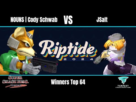 NOUNS | Cody Schwab (Fox) vs JSalt (Sheik) - Melee Winners Top 64 - Riptide 2024