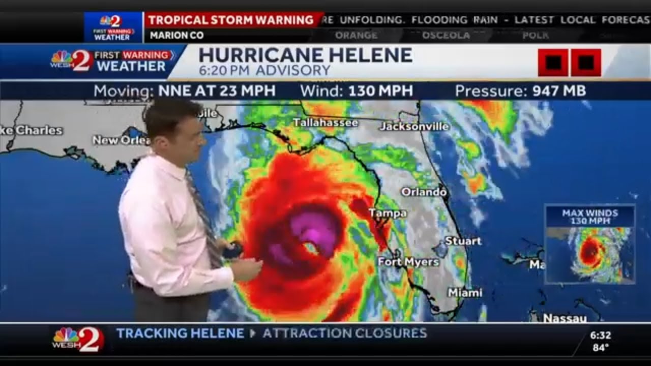 Hurricane Helene now a Category 4 storm with 130 mph winds