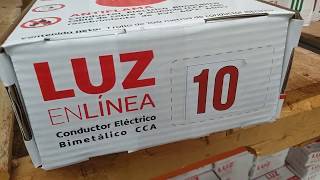 cable eléctrico bimetálico luz en linea calibre 12 y 10