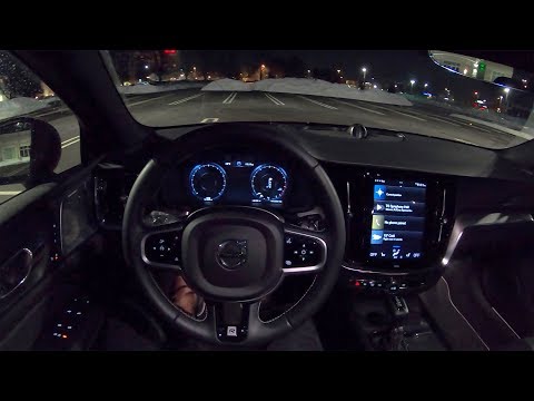 2019 Volvo S60 T6 R-Design - POV Night Drive (Binaural Audio)