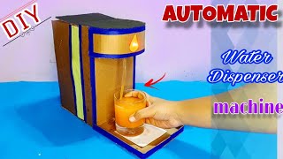 Automatic Water Dispenser Machine From Cardboard | water dispenser science project working model