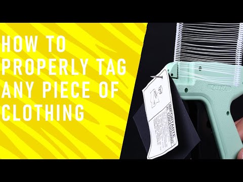 Part of a video titled How to properly tag clothes in a laundry business - YouTube