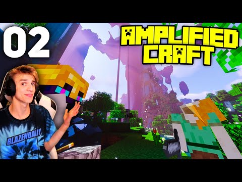 Blazendary Gaming - EXPLORING FOR OUR NEW HOME IN MINECRAFT!! - AMPLIFIED CRAFT EPISODE 2