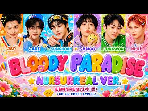 ENHYPEN (엔하이픈) - Bloody Paradise | Nursurreal Ver (Color Coded Lyrics)