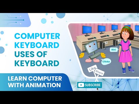 Basics of Computers | Computer Keyboard Keys and their Function [ Animation ] Uses of Keyboard