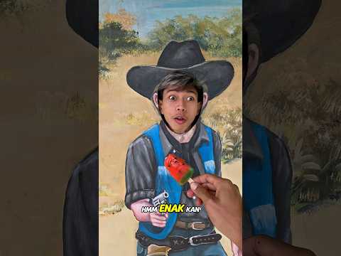 kasih eskrim buat koboy besar, kok koboi kecil gak ada muka nya... #trendingshorts