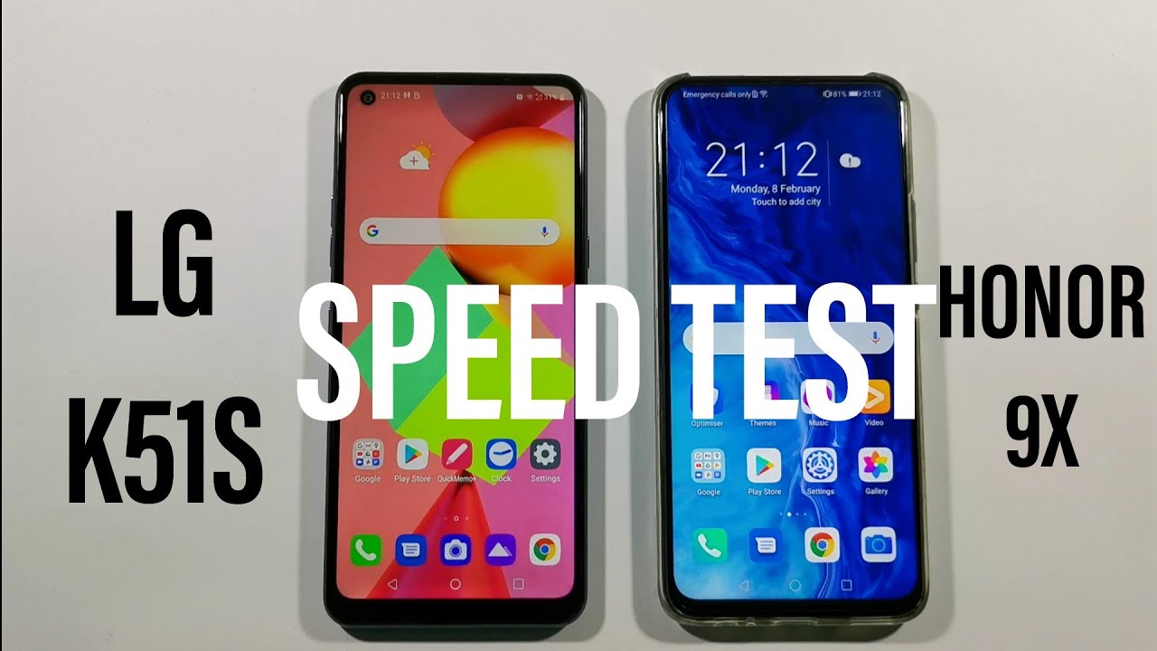 LG K51s vs Honor 9X Comparison Speed Test